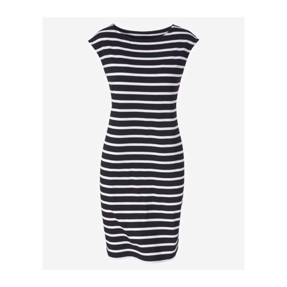 Chico’s Black & White Striped Delight Carlie Sleeveless Dress - Size S/4